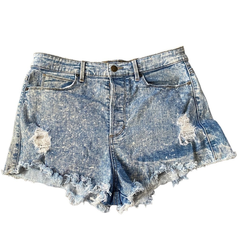 90s guess cut off jean shorts 31 waist acid wash denim shorts